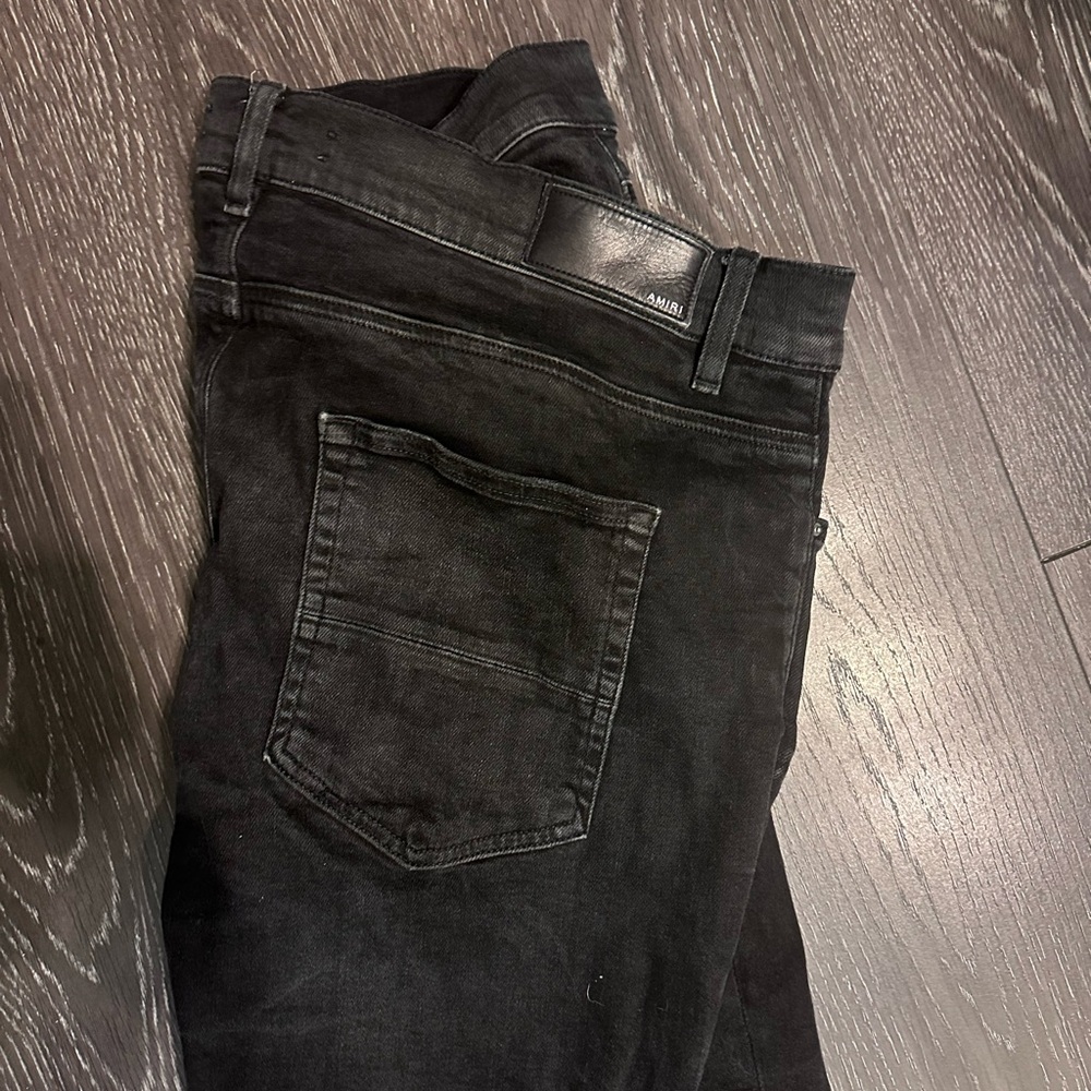 Black AMIRI MEN SKINNY JEANS (WORN)